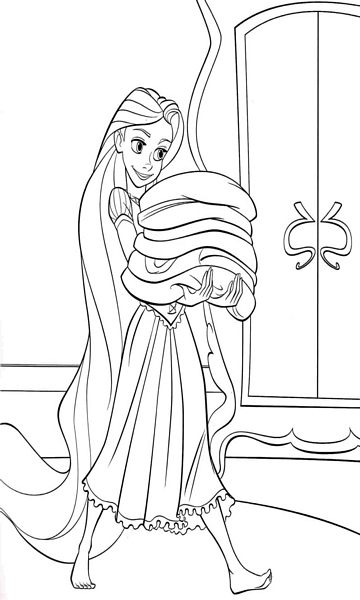 kolorowanka Zaplątani do wydruku malowanka coloring page Tangled Roszpunka Disney z bajki dla dzieci nr 2